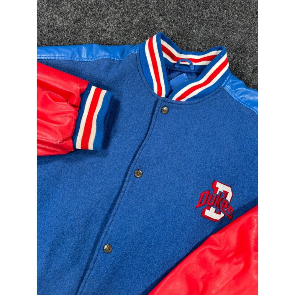 VTG Steve & Barry's Duke Blue Devils Wool Leather Varsity Jacket Mens XXXL NCAA